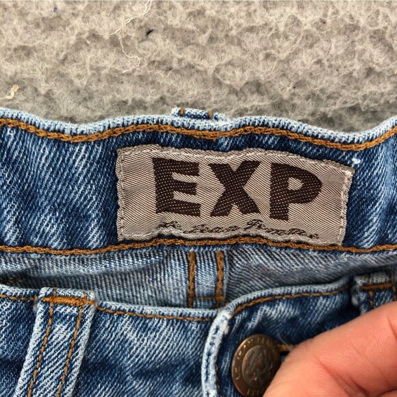 EXP Jeans Womens 9 10 Blue Medium Wash Denim Tapered Ankle Mom Everyday Vintage - Picture 5 of 12